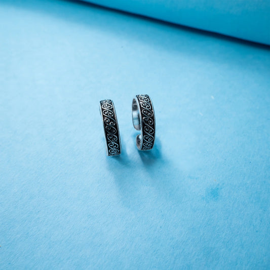 Diamond Texture Band Toe Ring