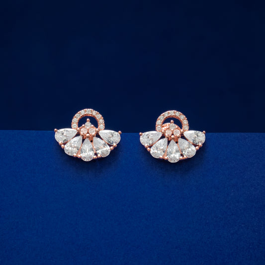 Fan Crystal Stud Earrings