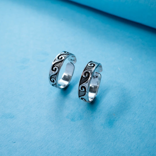 Vintage Engraved Adjustable Toe Ring