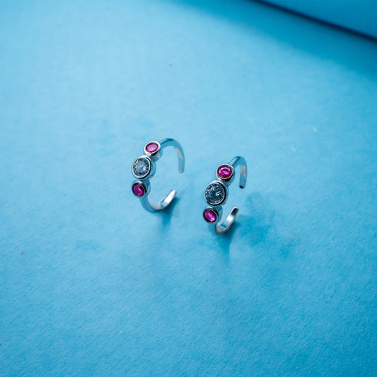 Dual Stone Adjustable Toe Ring