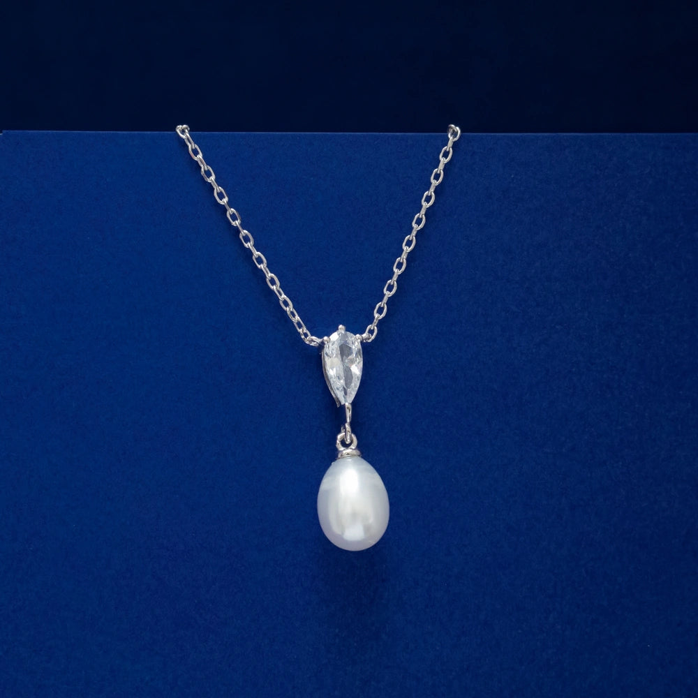 Pearl Drop Pendant & Stud Earring Set