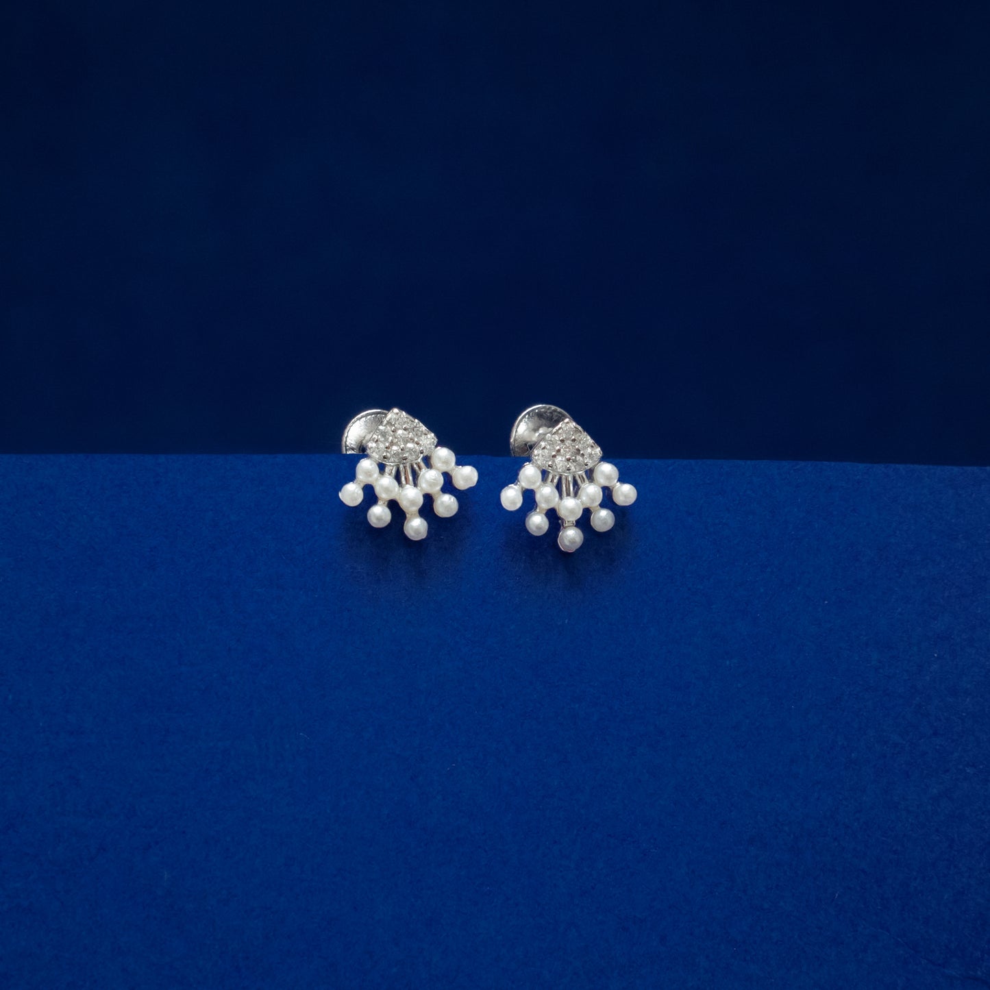 Pearl Cascade Stud Earrings