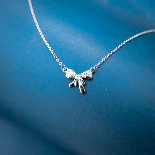 Silver Butterfly Charm Necklace