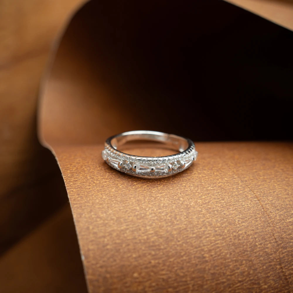 Elegant Silver Open Cuff Bracelet