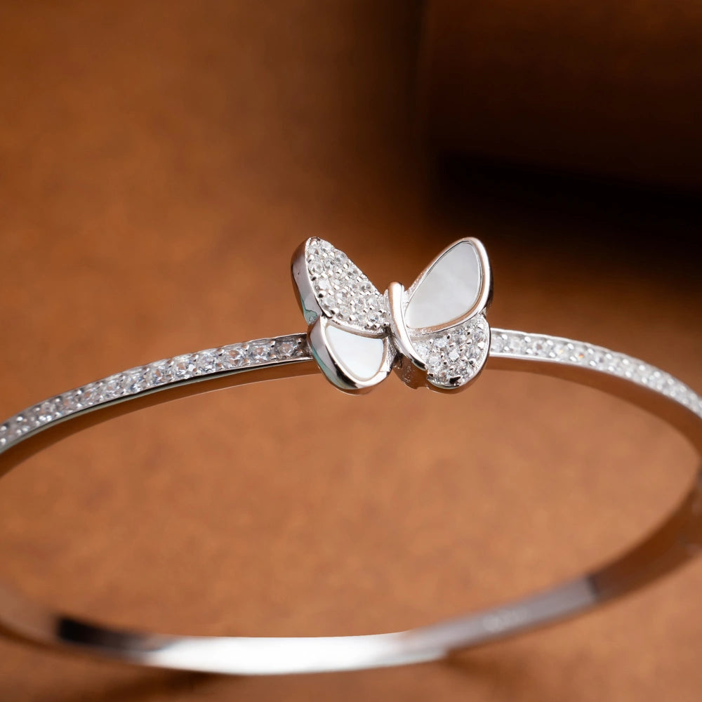 Elegant Butterfly Silver Bracelet