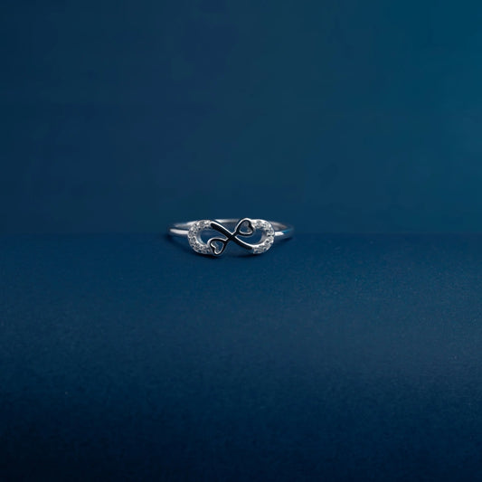 Infinity Hearts Crystal Ring