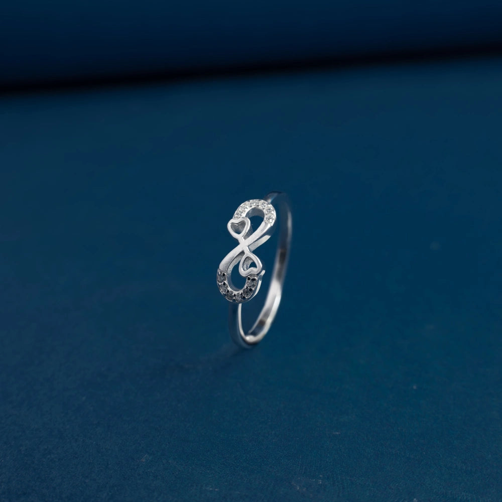 Infinity Hearts Crystal Ring