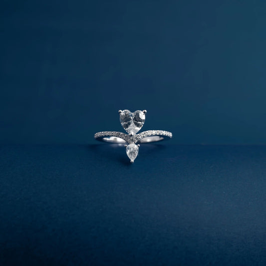 Twin Heart Elegance Ring