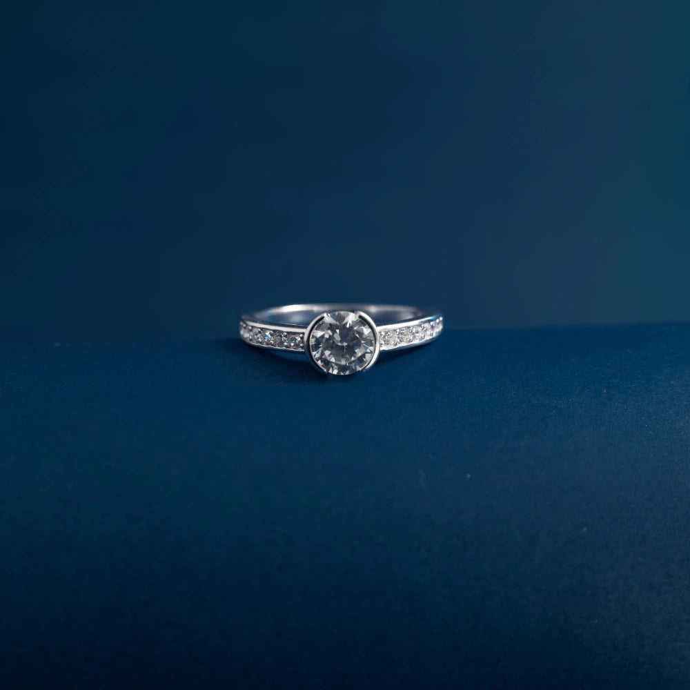 Luna Halo Crystal Ring