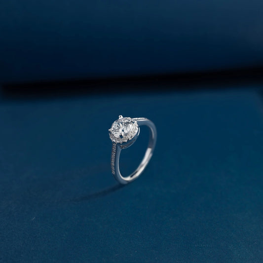 Celestial Halo Solitaire Ring