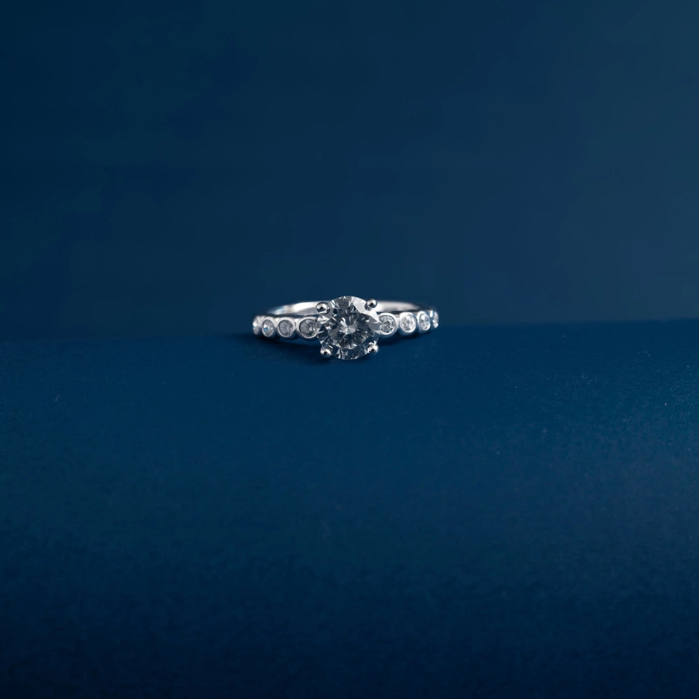 Bezel Spark Solitaire Ring