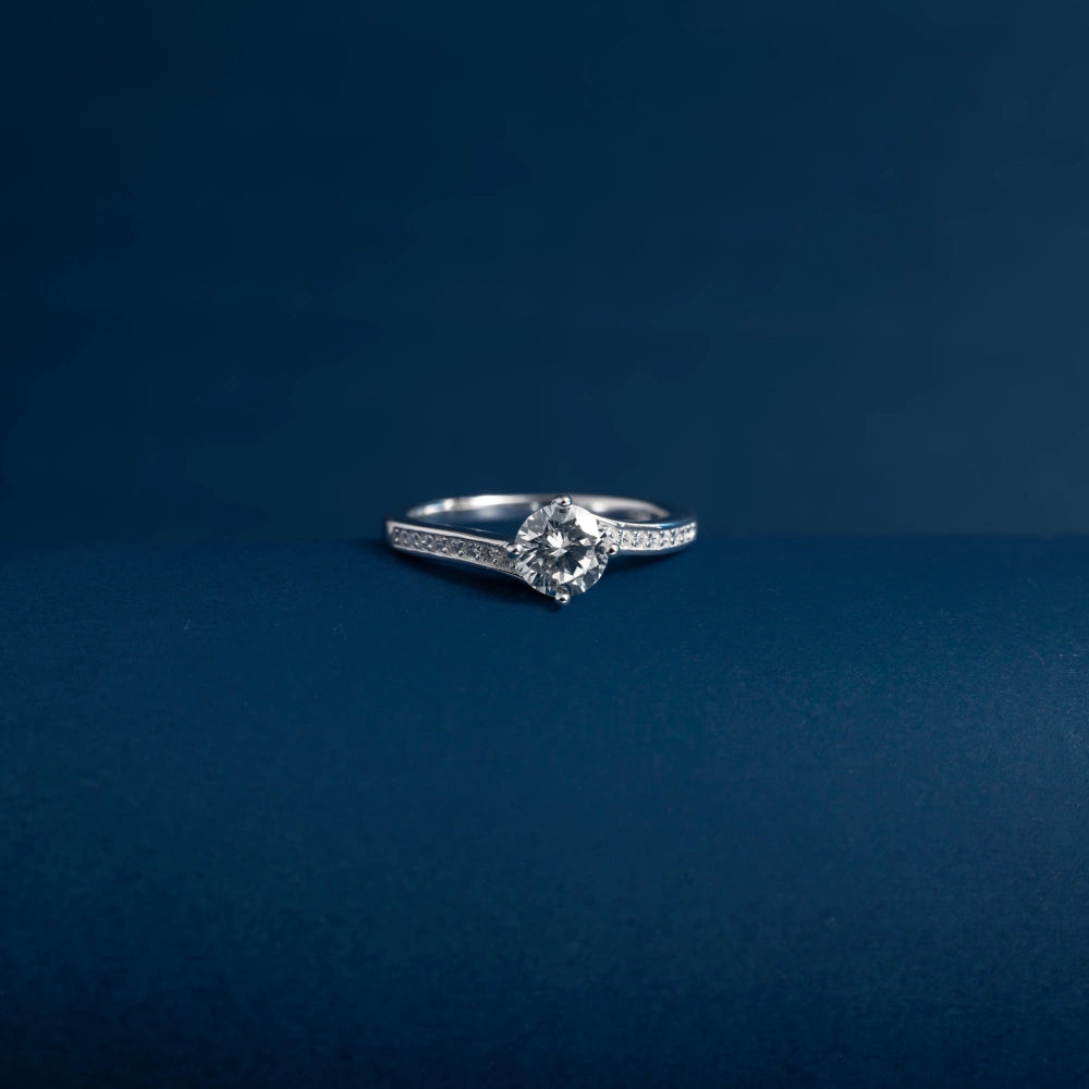 Starlight Solitaire Crystal Ring
