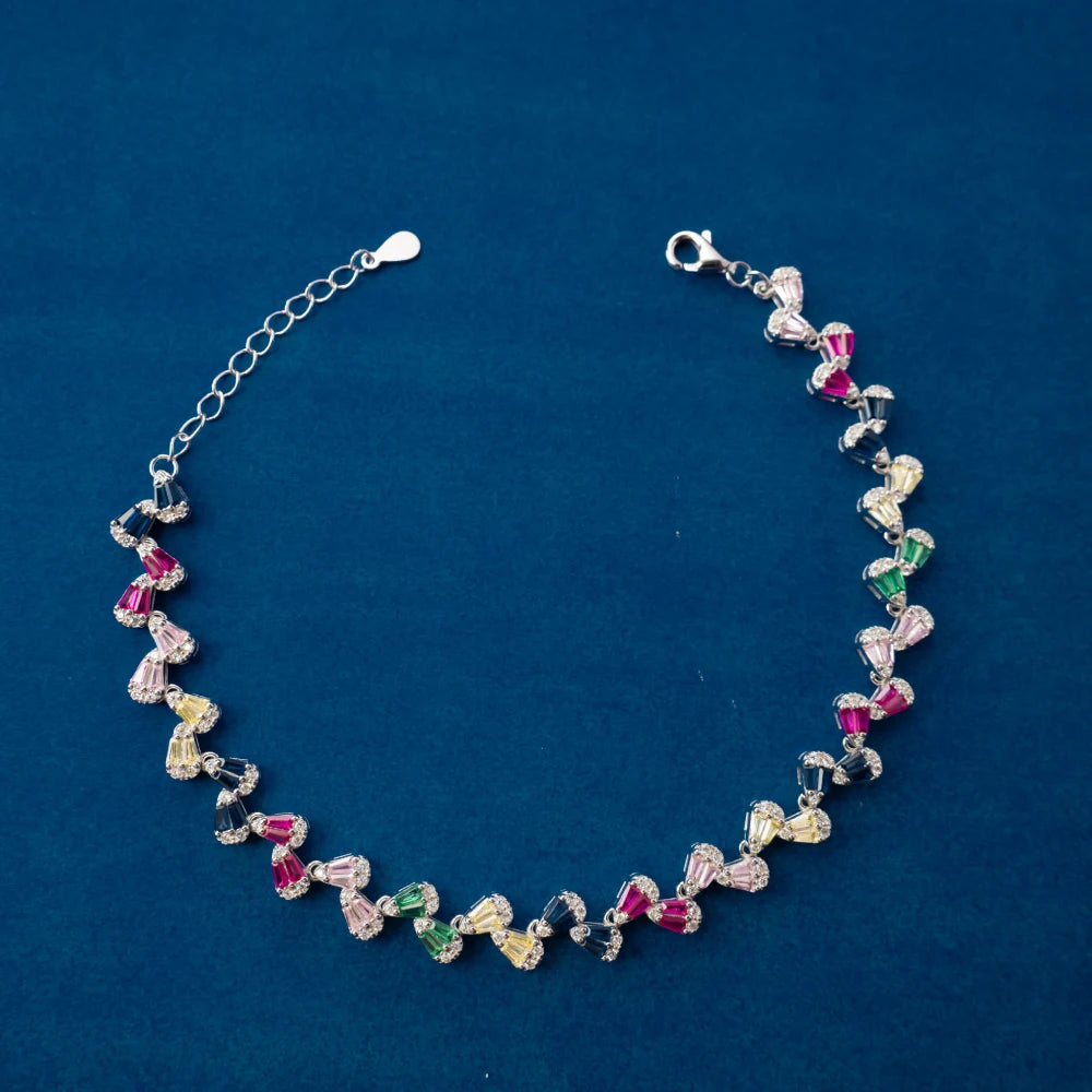 Multicolor Crystal Tennis Bracelet