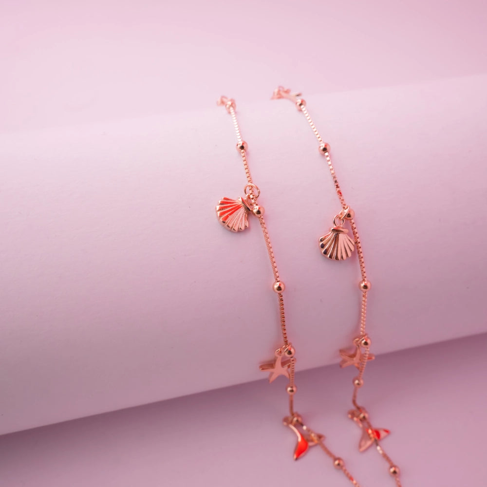 Ocean Charm Layered Anklet