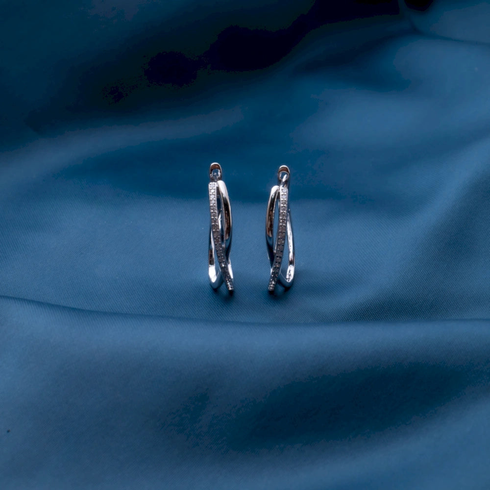 Elegant Oval Drop Silver Earrings