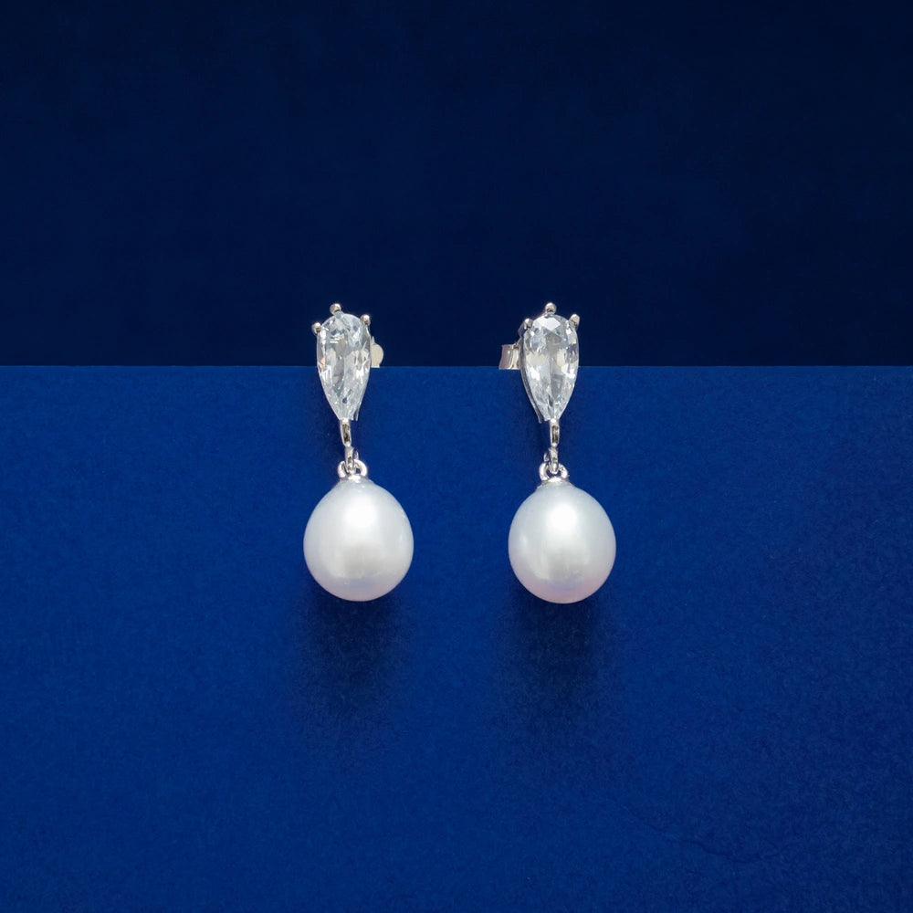 Pearl Drop Pendant & Stud Earring Set