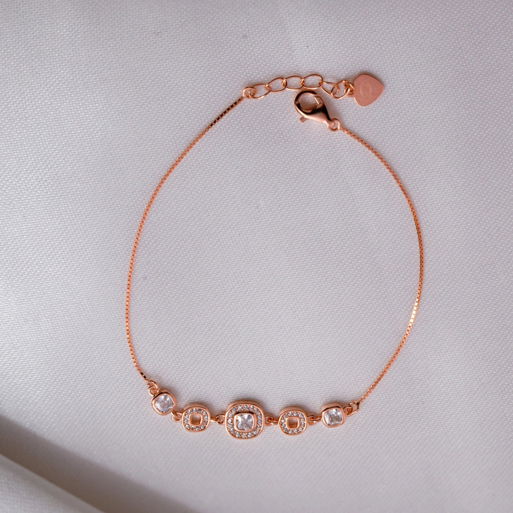 Sterling Floral CZ Bracelet