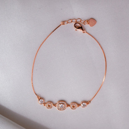 Sterling Floral CZ Bracelet