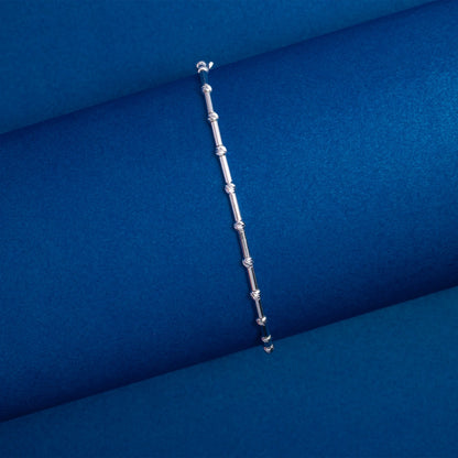Silver Tube Bead Bracelet