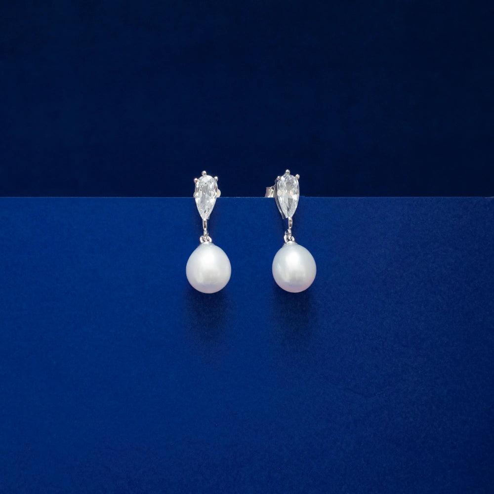 Pearl Drop Pendant & Stud Earring Set