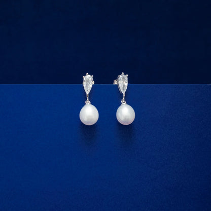 Pearl Drop Pendant & Stud Earring Set