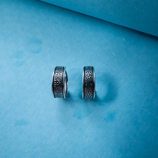 Textured Silver Band Toe Ring