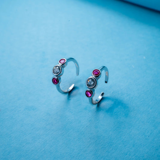 Dual Stone Adjustable Toe Ring