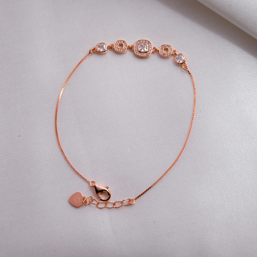 Sterling Floral CZ Bracelet