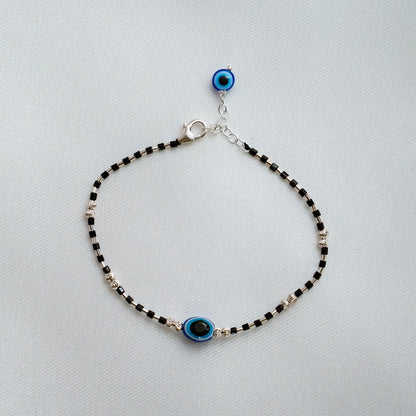 Black Evil Eye Beaded Bracelet