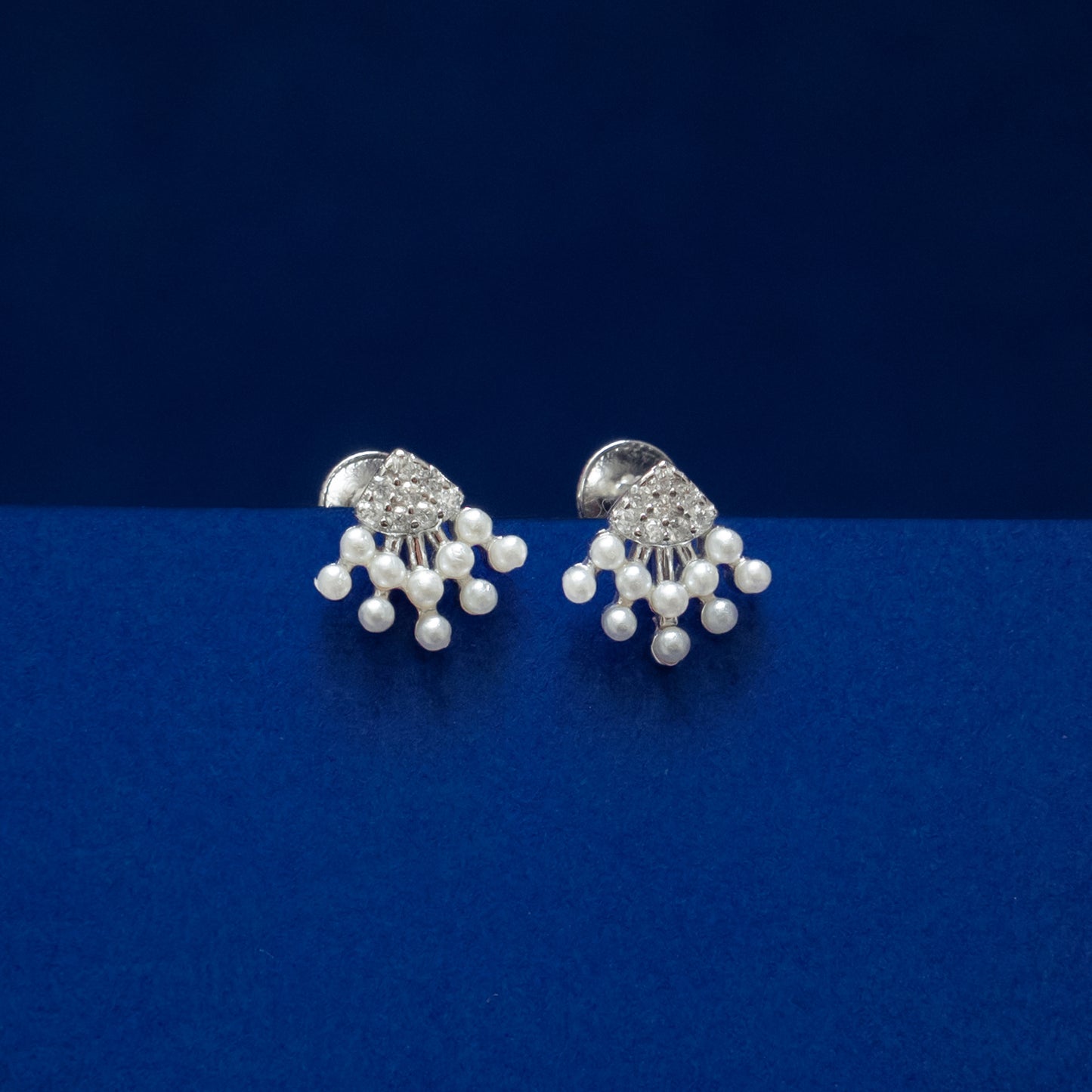 Pearl Cascade Stud Earrings
