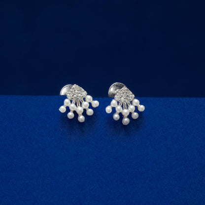 Pearl Cascade Stud Earrings