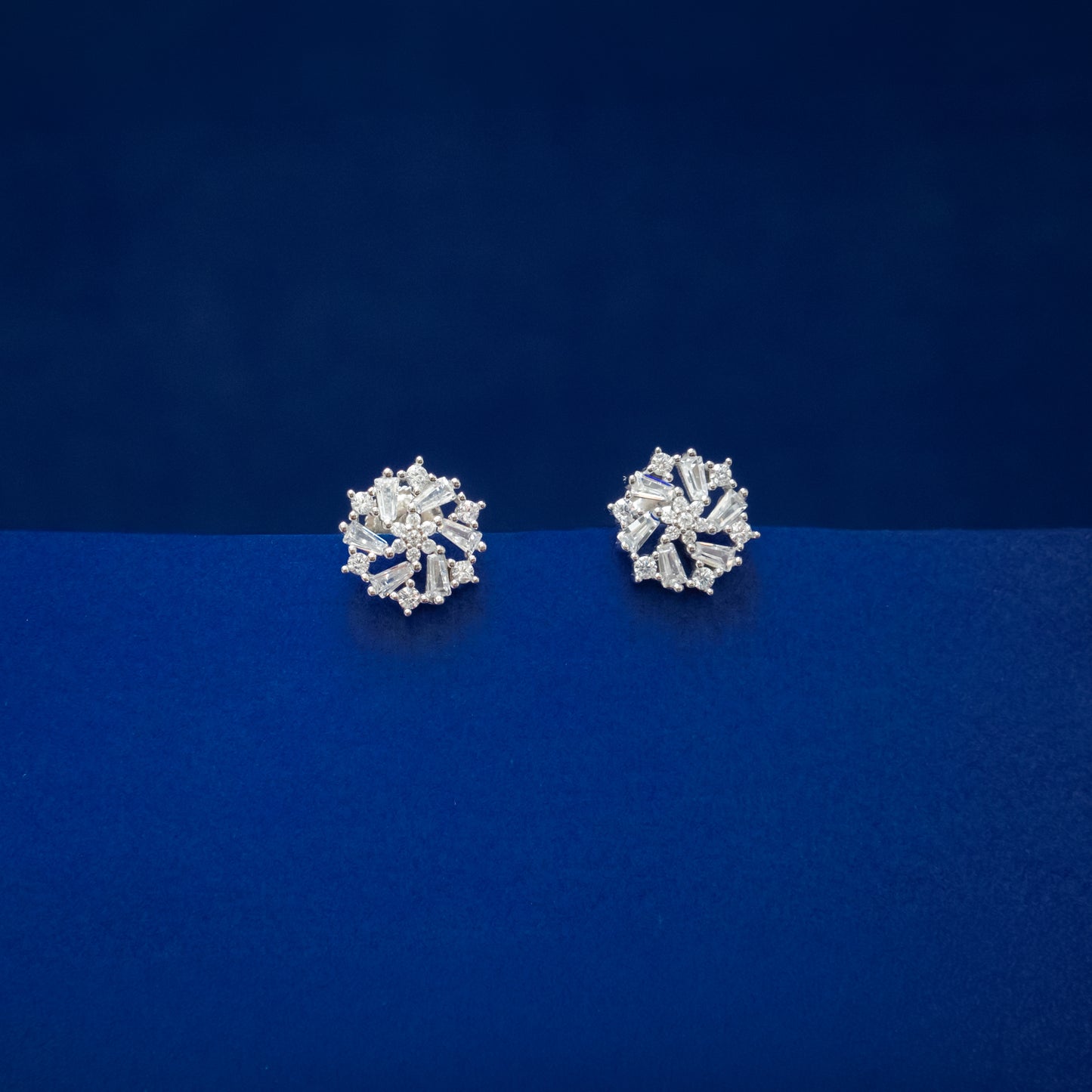 Crystal Sunburst Stud Earrings