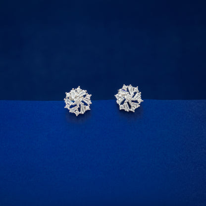 Crystal Sunburst Stud Earrings