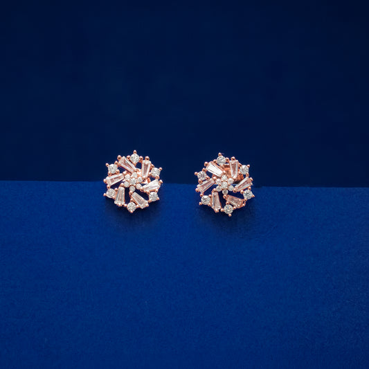 Crystal Sunburst Stud Earrings