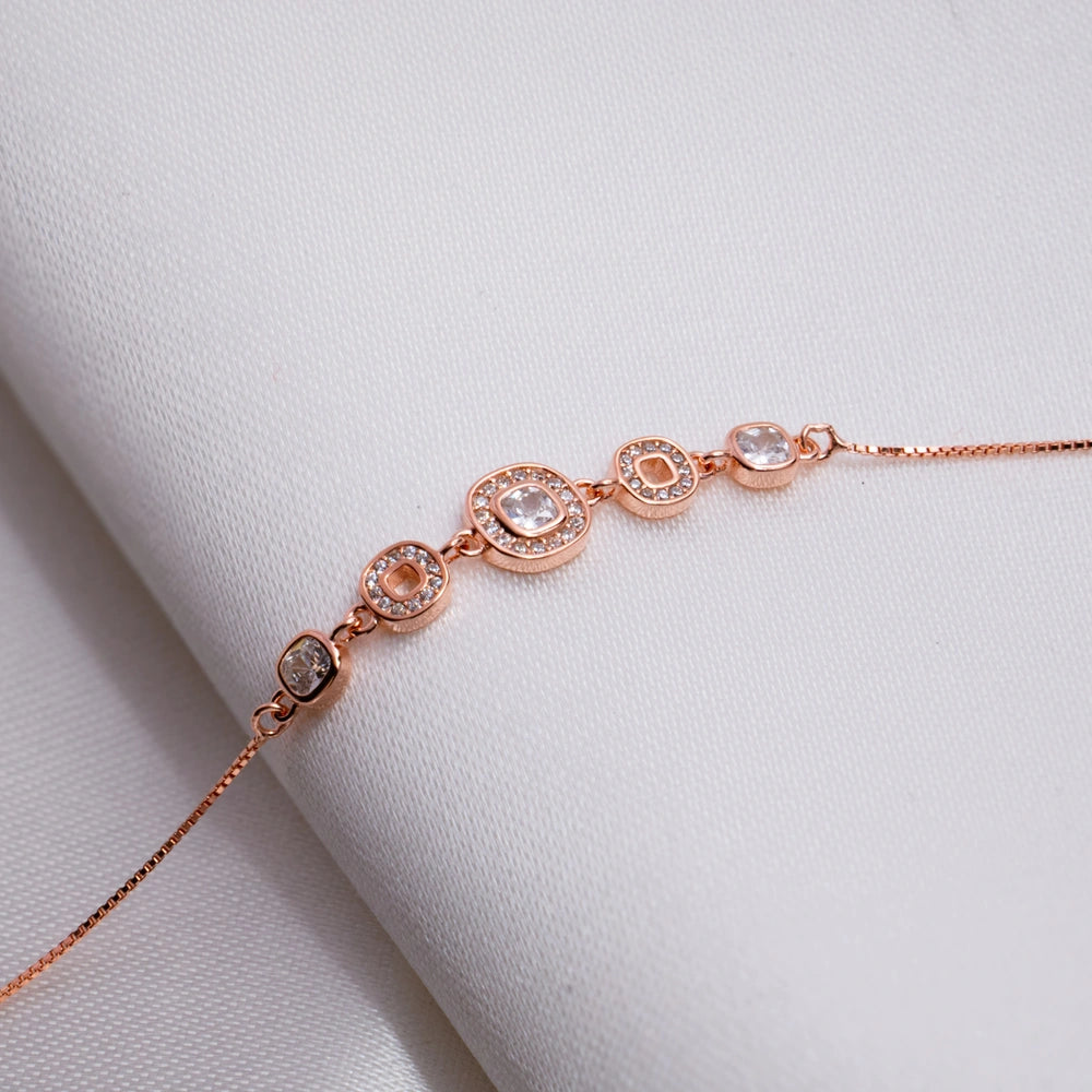 Sterling Floral CZ Bracelet