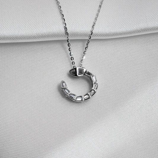 Crystal Serpent Pendant Necklace