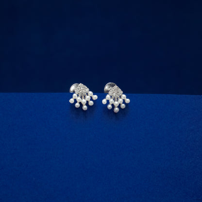 Pearl Cascade Stud Earrings