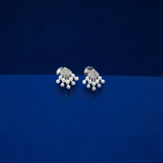 Pearl Cascade Stud Earrings