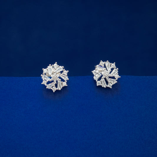 Crystal Sunburst Stud Earrings