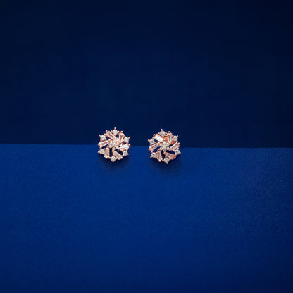 Crystal Sunburst Stud Earrings