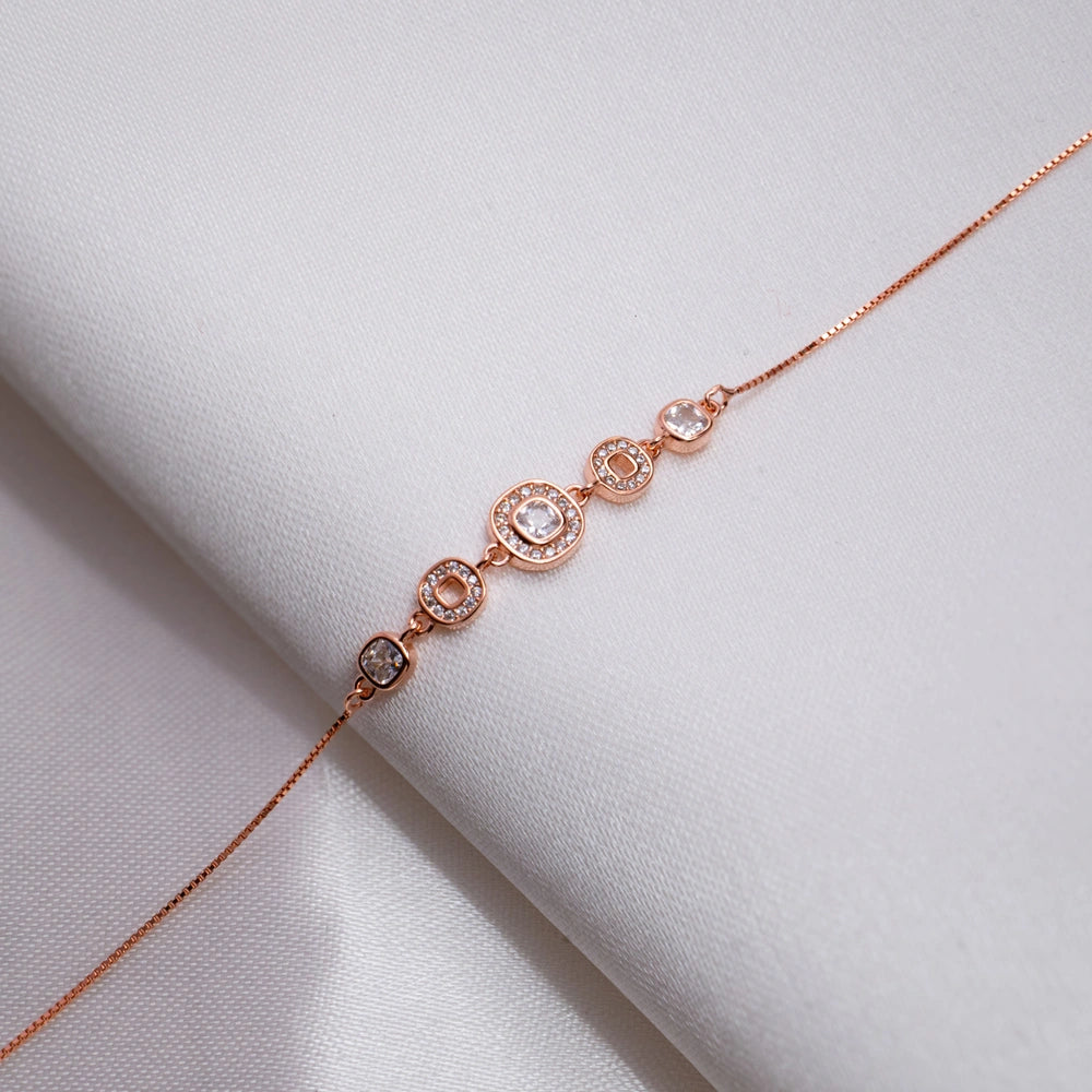 Sterling Floral CZ Bracelet