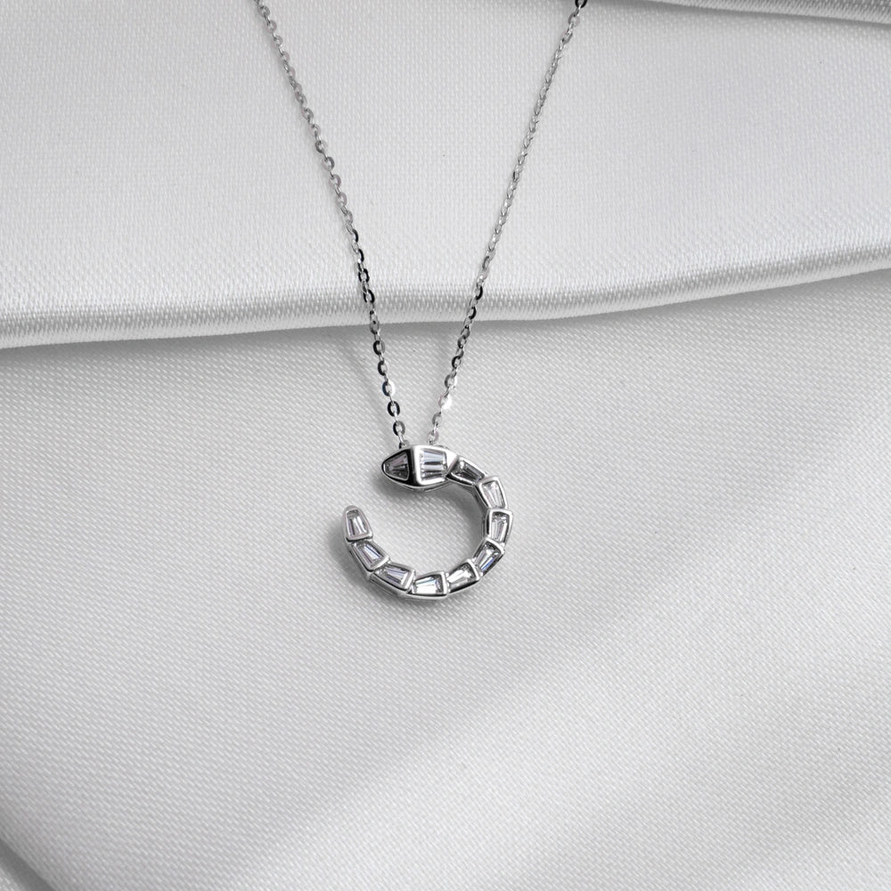 Crystal Serpent Pendant Necklace