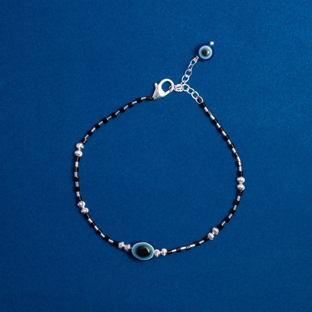 Black Evil Eye Beaded Bracelet