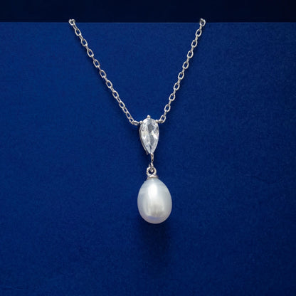 Pearl Drop Pendant & Stud Earring Set