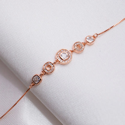 Sterling Floral CZ Bracelet