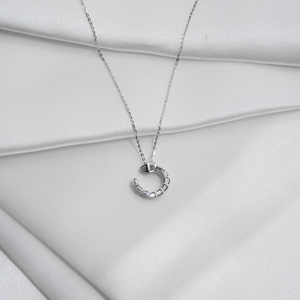 Crystal Serpent Pendant Necklace
