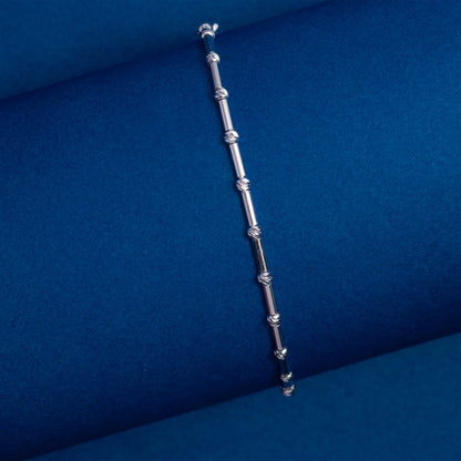 Silver Tube Bead Bracelet