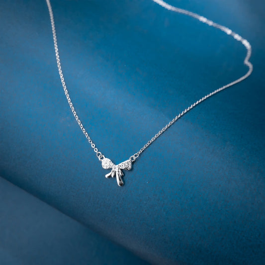 Silver Butterfly Charm Necklace