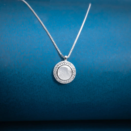 Silver Coin Pendant Necklace