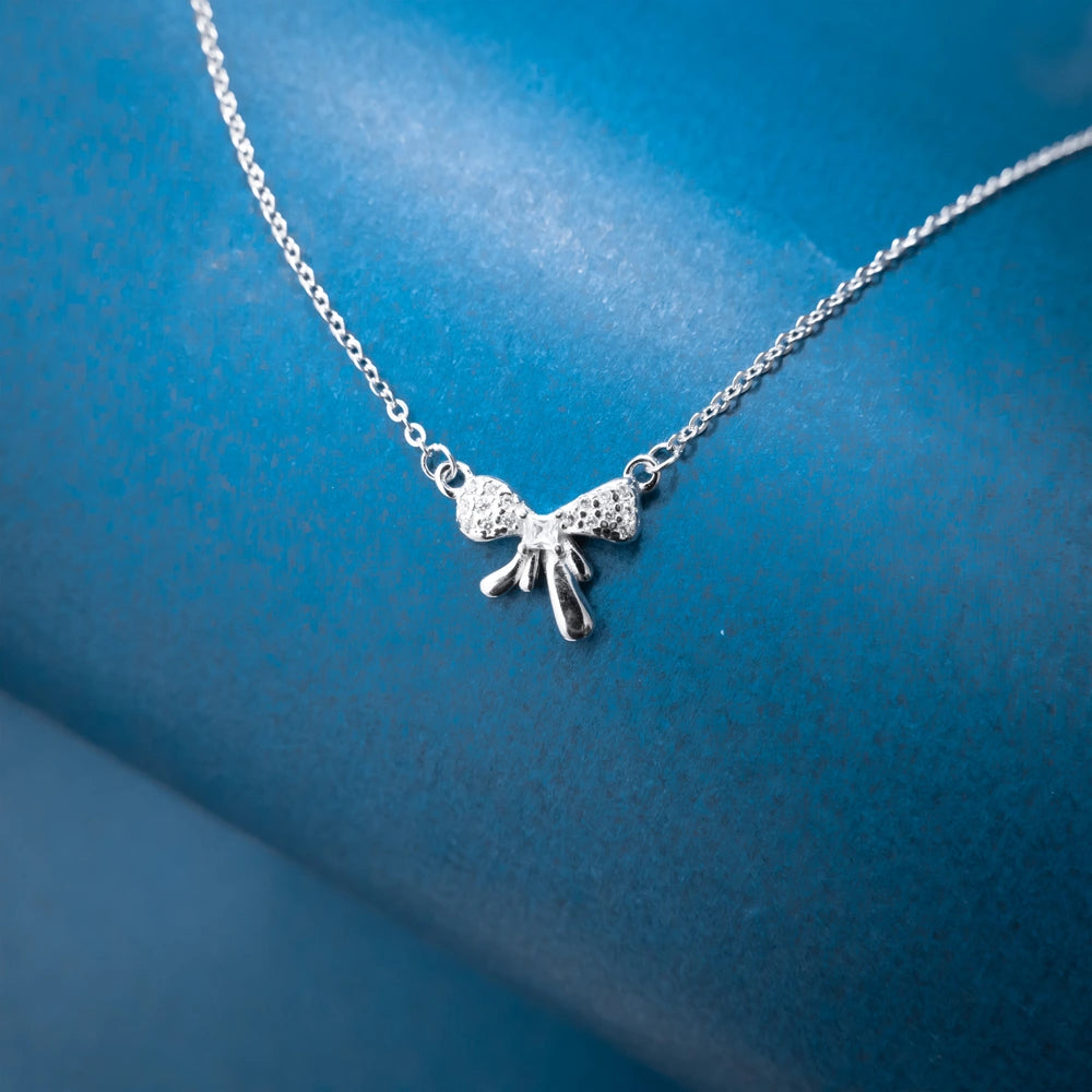 Silver Butterfly Charm Necklace